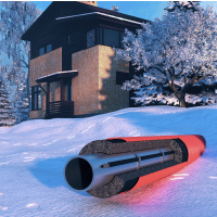 Frost protection of domestic tubes